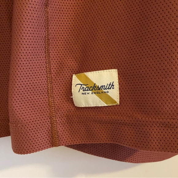 Tracksmith Mens Van Cortlandt Long Sleeve Running Shirt Rust Red - Small - Picture 4 of 10